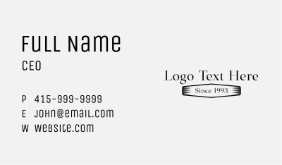 Corporate Classic Wordmark Business Card