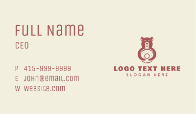 Smiling Bear Bagel Business Card Image Preview
