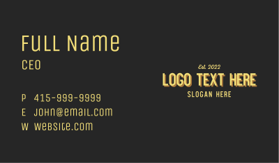 Retro Signage Wordmark Business Card Image Preview