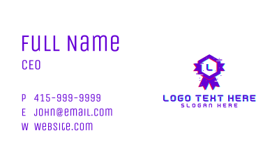 Gamer Glitch Award Business Card Image Preview