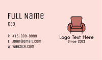 Classic Armchair Furniture Business Card Image Preview