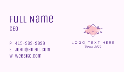 Fashion Watercolor Lettermark Business Card Image Preview