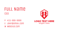 Red Hexagon Tie Business Card Image Preview