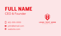 Red Hexagon Tie Business Card Image Preview