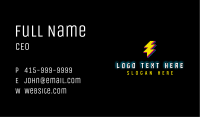 Pixel Lightning Bolt Business Card Image Preview