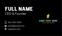 Pixel Lightning Bolt Business Card Image Preview