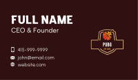 Flaming Basketball Shield Business Card Image Preview