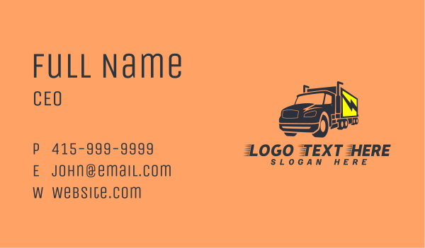 Express Transportation Truck Business Card Design Image Preview