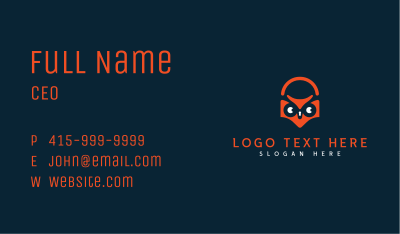 Security Padlock Owl Business Card Image Preview