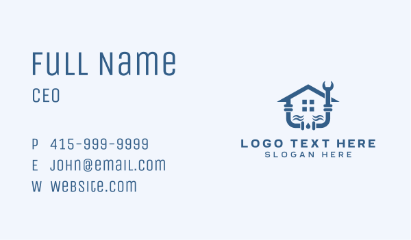 House Pipe Plumbing Business Card Design Image Preview