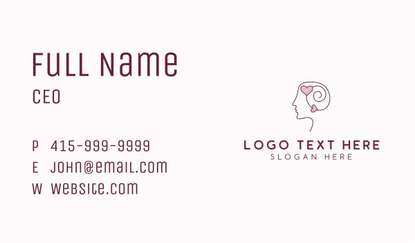 Mental Wellness Support Business Card Design Image Preview