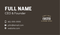 Hipster Classic Clothing Wordmark Business Card Image Preview