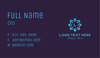 Gradient Community Lettermark Business Card Image Preview