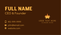 Orange Maple Leaf Business Card Image Preview