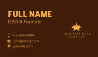 Orange Maple Leaf Business Card Design
