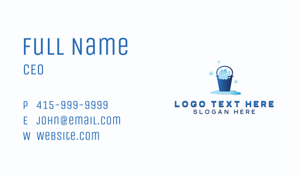 Sanitary Bucket Cleaning Business Card Design Image Preview