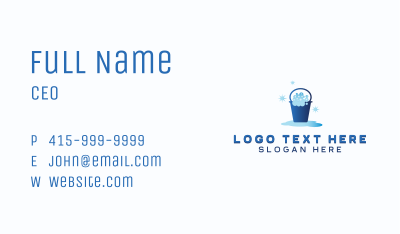 Sanitary Bucket Cleaning Business Card Image Preview