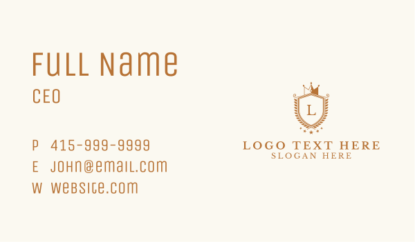 Gold Crown Emblem Letter  Business Card Design Image Preview