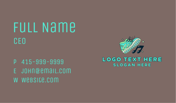 Sneakers Shoes Music Business Card Design Image Preview