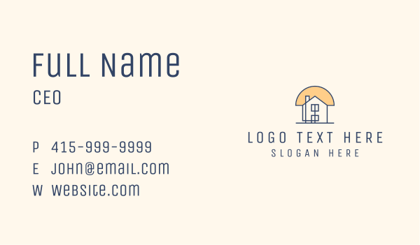 Line Art Home Realty Business Card Design Image Preview