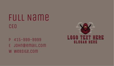 Red Ninja Gaming Business Card Image Preview