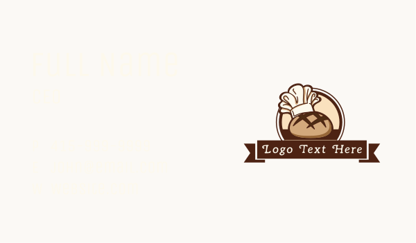 Rustic Bread Baker Toque Business Card Design Image Preview