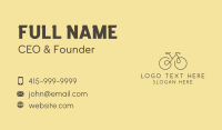 Yellow Bicycle Monoline Business Card Design