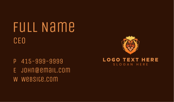 Lion Feline Banking Business Card Design Image Preview