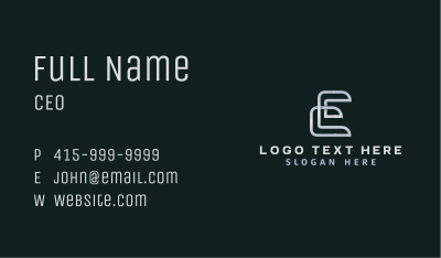 Geometric Technology letter E Business Card Image Preview