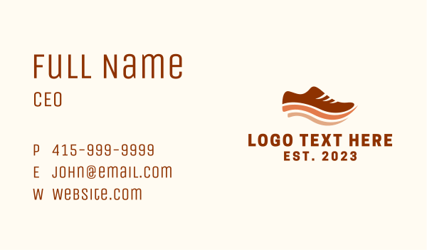 Brown Classic Shoe Business Card Design Image Preview