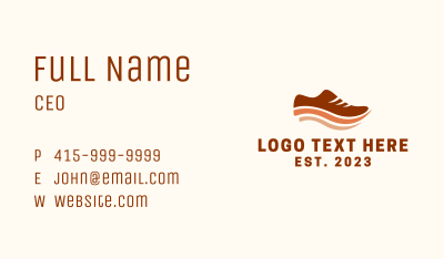 Brown Classic Shoe Business Card Image Preview