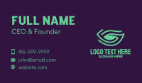 Green Natural Eye Business Card Preview