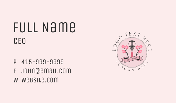 Sweet Baking Whisk Business Card Design Image Preview