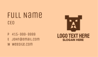 Brown Square Bear Business Card Image Preview