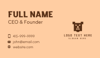 Brown Square Bear Business Card Design