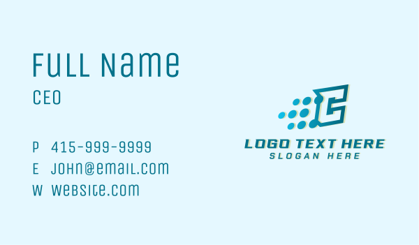 Modern Tech Letter C Business Card Design Image Preview