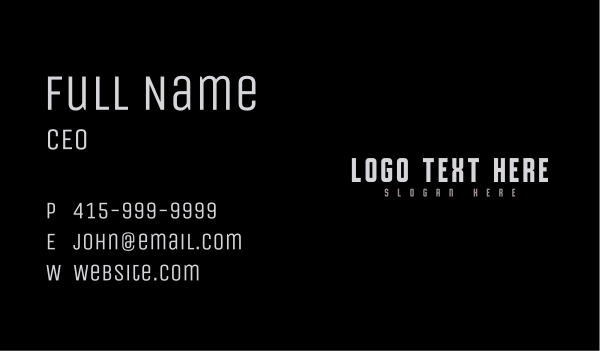 Masculine Business Wordmark Business Card Design Image Preview