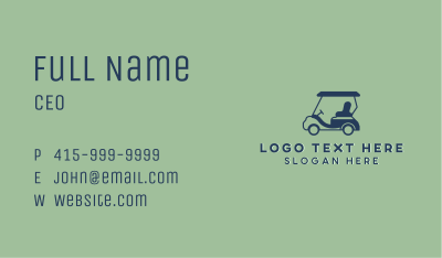 Caddie Golf Cart Business Card Image Preview