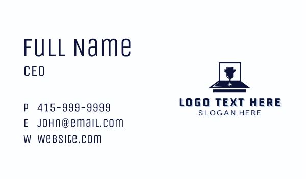 CNC Laser Cutting Machine Business Card Design Image Preview