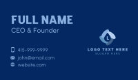 Water Droplet Lettermark Business Card Image Preview