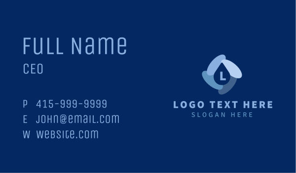 Water Droplet Lettermark Business Card Design Image Preview
