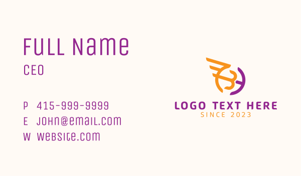 Wing Letter B Business Card Design Image Preview