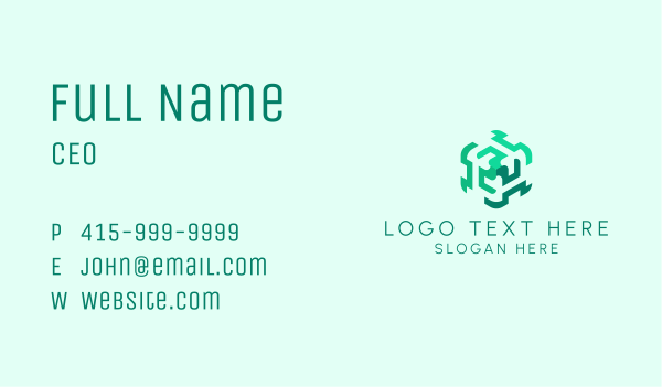 Modern Hexagon Cube Business Card Design Image Preview
