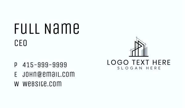 Architecture Building Construction Business Card Design Image Preview