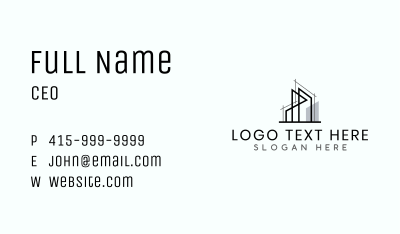 Architecture Building Construction Business Card Image Preview