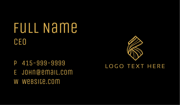 Gold Abstract Business Brand Business Card Design Image Preview