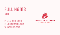 Online Shopping Bag Arrow Business Card Image Preview