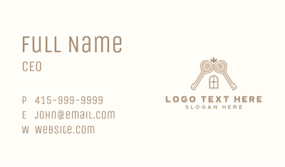 Real Estate Broker Key Business Card Image Preview