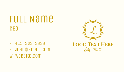 Golden Boutique Lettermark Business Card Image Preview