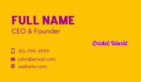 Playful Wordmark Art Business Card Image Preview